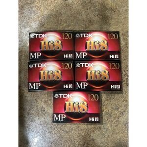 TDK Hi8 MP 120 Lot of 5 NEW SEALED Camcorder Videotape Tapes